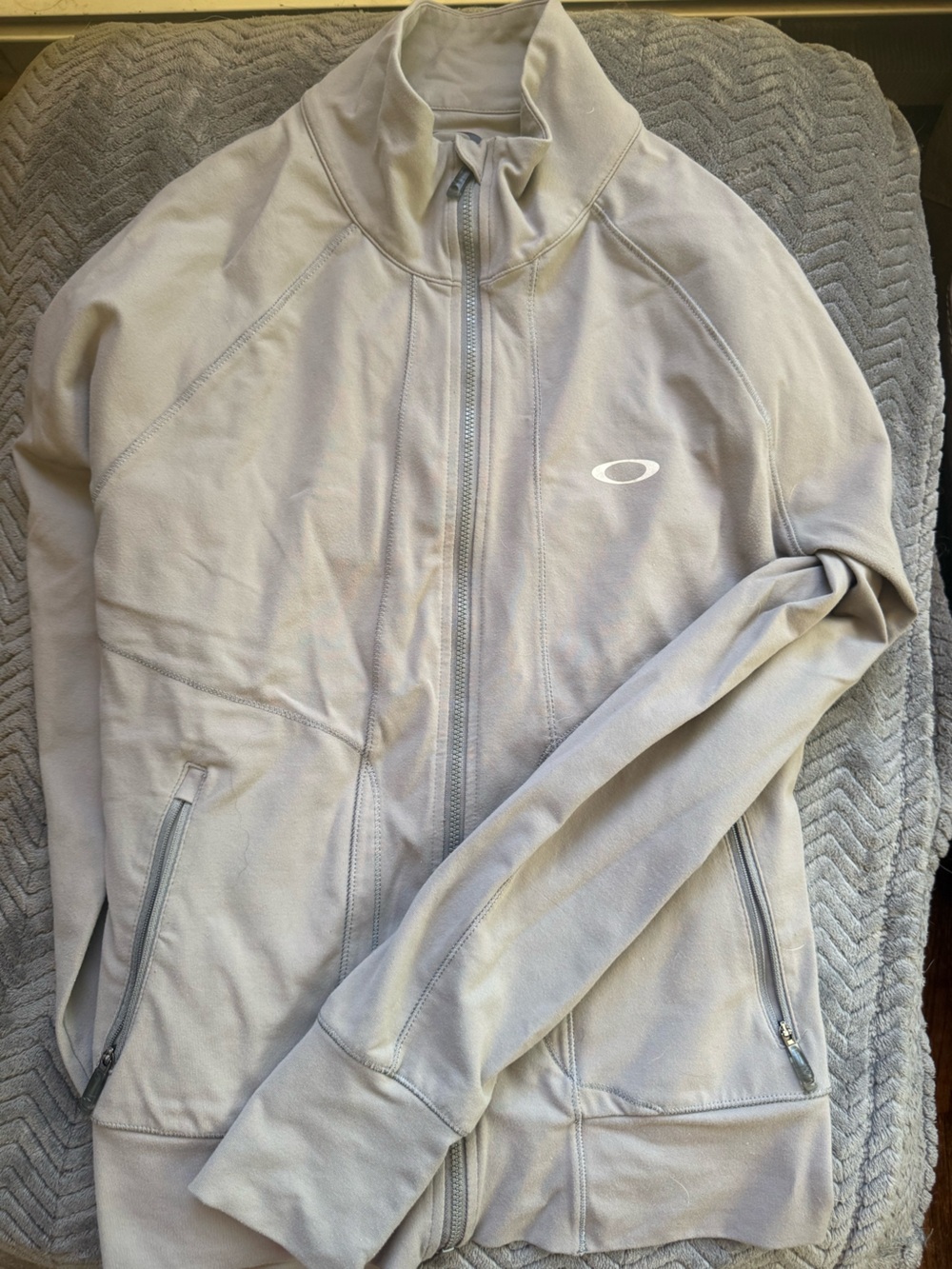 Oakley Light Gray Full-Zip Jacket; Woman’s size Medium